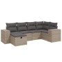 Set de muebles de jardín 6 pzas y cojines ratán sintético gris de vidaXL, Conjuntos de jardín - Ref: Foro24-3264416, Precio: ...