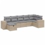 Set Gartensofas mit beigen Kissen Mix 7 Stück PE Rattan von vidaXL, Gartensets - Ref: Foro24-3264435, Preis: 489,72 €, Rabatt: %