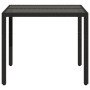 Garden table with black PE rattan surface and glass top, 90x90x75 cm. by vidaXL, Garden tables - Ref: Foro24-365525, Price: 1...