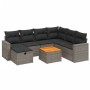 Set de sofás de jardín 8 pzas y cojines ratán sintético gris de vidaXL, Conjuntos de jardín - Ref: Foro24-3264854, Precio: 51...