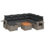 Set mit 8 Gartensofas und Kissen synthetisches Rattangrau von vidaXL, Gartensets - Ref: Foro24-3264966, Preis: 514,52 €, Raba...