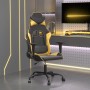 Gaming massage chair in black and gold synthetic leather by vidaXL, Gaming chairs - Ref: Foro24-345401, Price: 122,74 €, Disc...