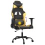 Massagesessel aus schwarzem und goldenem Kunstleder von vidaXL, Gaming-Stühle - Ref: Foro24-345401, Preis: 122,74 €, Rabatt: %