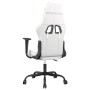 Silla gaming de masaje cuero sintético blanco y rosa de vidaXL, Sillones para videojuegos - Ref: Foro24-345408, Precio: 122,9...