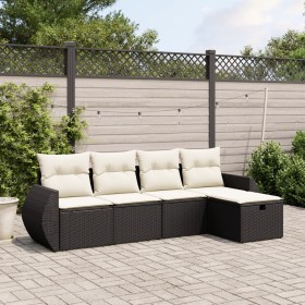 5-piece garden furniture set with black synthetic rattan cushions by vidaXL, Garden sets - Ref: Foro24-3264082, Price: 337,26...