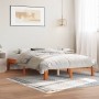 Solid pine wood bed frame in brown wax finish 120x200 cm by vidaXL, Beds and slatted bases - Ref: Foro24-844170, Price: 113,4...