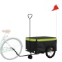 Bicycle trailer, black and green iron, 45 kg. by vidaXL, Bicycle trailers - Ref: Foro24-94109, Price: 92,99 €, Discount: %