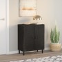 Solid black mango wood sideboard 60x33x75 cm by vidaXL, Sideboards - Ref: Foro24-356821, Price: 140,44 €, Discount: %