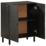 Solid black mango wood sideboard 60x33x75 cm by vidaXL, Sideboards - Ref: Foro24-356821, Price: 140,44 €, Discount: %