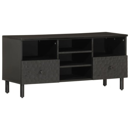 Solid black mango wood TV stand 100x33x46 cm by vidaXL, TV Furniture - Ref: Foro24-356837, Price: 127,76 €, Discount: %