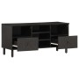 Solid black mango wood TV stand 100x33x46 cm by vidaXL, TV Furniture - Ref: Foro24-356837, Price: 127,76 €, Discount: %