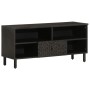 Solid black mango wood TV stand 100x33x46 cm by vidaXL, TV Furniture - Ref: Foro24-356835, Price: 109,90 €, Discount: %