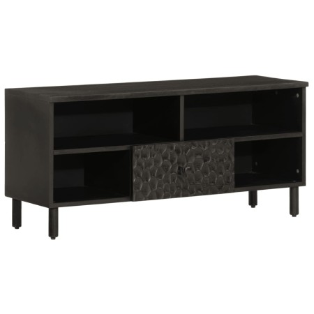 TV-Möbel aus massivem Mangoholz schwarz 100x33x46 cm von vidaXL, TV-Möbel - Ref: Foro24-356835, Preis: 109,90 €, Rabatt: %