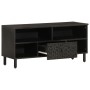 Solid black mango wood TV stand 100x33x46 cm by vidaXL, TV Furniture - Ref: Foro24-356835, Price: 109,90 €, Discount: %