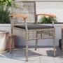 Garden chairs with cushion 2 pcs PE rattan gray and acacia wood by vidaXL, Garden chairs - Ref: Foro24-366248, Price: 131,08 ...