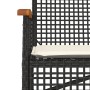 Garden bench with black synthetic rattan cushion and acacia wood by vidaXL, garden benches - Ref: Foro24-366255, Price: 99,24...