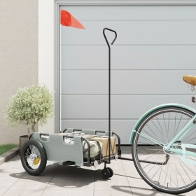 Bicycle trailer made of iron and gray Oxford fabric by vidaXL, Bicycle trailers - Ref: Foro24-94182, Price: 76,99 €, Discount: %