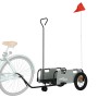 Bicycle trailer made of iron and gray Oxford fabric by vidaXL, Bicycle trailers - Ref: Foro24-94182, Price: 76,99 €, Discount: %