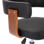 Swivel dining chair bentwood black synthetic leather by vidaXL, dining chairs - Ref: Foro24-287415, Price: 135,65 €, Discount: %