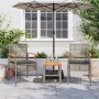 Small table and chairs with 3-piece PE rattan cushions in gray acacia wood. by vidaXL, Garden sets - Ref: Foro24-366260, Pric...