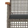 Small table and chairs with 3-piece PE rattan cushions in gray acacia wood. by vidaXL, Garden sets - Ref: Foro24-366260, Pric...