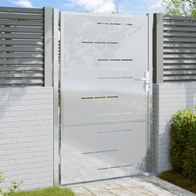 Puerta de jardín de acero inoxidable 100x125 cm de vidaXL, Puertas de jardín - Ref: Foro24-376482, Precio: 170,46 €, Descuent...