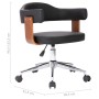 Swivel dining chair bentwood black synthetic leather by vidaXL, dining chairs - Ref: Foro24-287415, Price: 135,65 €, Discount: %