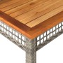 Synthetic rattan garden table with gray acacia wood, 80x80x75 cm. by vidaXL, Garden tables - Ref: Foro24-366274, Price: 124,6...