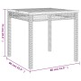 Synthetic rattan garden table with gray acacia wood, 80x80x75 cm. by vidaXL, Garden tables - Ref: Foro24-366274, Price: 124,6...