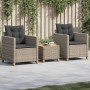 Tisch und Stühle mit Kissen 3 Stk. PE Rattanholz Akaziengrau von vidaXL, Gartensets - Ref: Foro24-366310, Preis: 204,38 €, Ra...