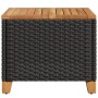 Synthetic rattan garden table with black acacia wood, 45x45x37 cm. by vidaXL, Garden tables - Ref: Foro24-366325, Price: 52,4...