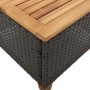 Mesa de jardín ratán sintético madera acacia negro 45x45x37 cm de vidaXL, Mesas de jardín - Ref: Foro24-366325, Precio: 52,47...