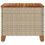 Gartentisch synthetisches Rattan Akazienholz beige 45x45x37 cm von vidaXL, Gartentische - Ref: Foro24-366327, Preis: 50,42 €,...