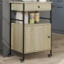 Kitchen cart made of Sonoma oak engineered wood, measuring 56x43x89.5 cm. by vidaXL, Kitchen and dining carts - Ref: Foro24-8...