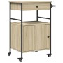 Kitchen cart made of Sonoma oak engineered wood, measuring 56x43x89.5 cm. by vidaXL, Kitchen and dining carts - Ref: Foro24-8...