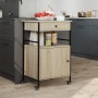 Kitchen cart made of Sonoma oak engineered wood, measuring 56x43x89.5 cm. by vidaXL, Kitchen and dining carts - Ref: Foro24-8...