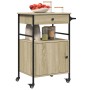 Kitchen cart made of Sonoma oak engineered wood, measuring 56x43x89.5 cm. by vidaXL, Kitchen and dining carts - Ref: Foro24-8...