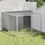 Hundehütte mit Corral Stahl verzinkt grau 153x194x110 cm von vidaXL, Hundehütten - Ref: Foro24-3214222, Preis: 252,22 €, Raba...