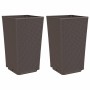 2 brown PP planters 32.5x32.5x57 cm by vidaXL, Pots and planters - Ref: Foro24-367850, Price: 64,99 €, Discount: %