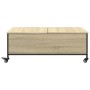 Mesa de centro con ruedas madera ingeniería Sonoma 91x55x34 cm de vidaXL, Mesas de centro - Ref: Foro24-842297, Precio: 70,99...