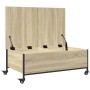 Mesa de centro con ruedas madera ingeniería Sonoma 91x55x34 cm de vidaXL, Mesas de centro - Ref: Foro24-842297, Precio: 70,99...