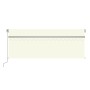 Toldo manual retráctil con persiana y LED crema 4x3 m de vidaXL, Toldos - Ref: Foro24-3069422, Precio: 435,99 €, Descuento: %