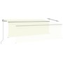 Toldo manual retráctil con persiana y LED crema 4x3 m de vidaXL, Toldos - Ref: Foro24-3069422, Precio: 435,99 €, Descuento: %