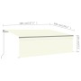 Retractable manual awning with cream-colored shade and LED lights 4x3 m by vidaXL, Awnings - Ref: Foro24-3069422, Price: 435,...