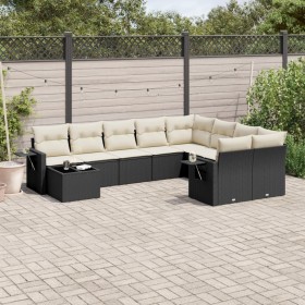 Garden sofa set 10 pieces with black synthetic rattan cushions by vidaXL, Garden sets - Ref: Foro24-3252993, Price: 635,98 €,...