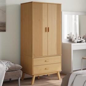 OLDEN wardrobe made of solid pine wood in brown color, 76.5x53x172 cm by vidaXL, Wardrobes - Ref: Foro24-358594, Price: 349,0...