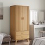 OLDEN wardrobe made of solid pine wood in brown color, 76.5x53x172 cm by vidaXL, Wardrobes - Ref: Foro24-358594, Price: 350,5...