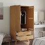 OLDEN wardrobe made of solid pine wood in brown color, 76.5x53x172 cm by vidaXL, Wardrobes - Ref: Foro24-358594, Price: 350,5...