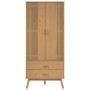 OLDEN wardrobe made of solid pine wood in brown color, 76.5x53x172 cm by vidaXL, Wardrobes - Ref: Foro24-358594, Price: 350,5...