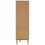 OLDEN wardrobe made of solid pine wood in brown color, 76.5x53x172 cm by vidaXL, Wardrobes - Ref: Foro24-358594, Price: 350,5...